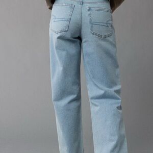American Eagle super high rise baggy straight jeans